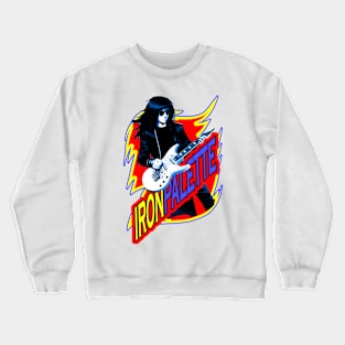 rock metal music guitar and guitarist graphic design by ironpalette Crewneck Sweatshirt